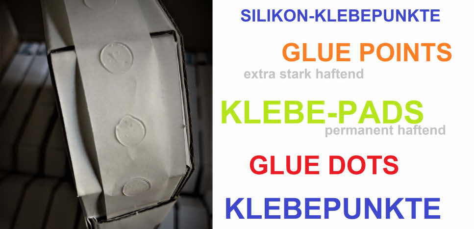 Silikon-Klebepunkte / Klebepads / GluePoints / GlueDots