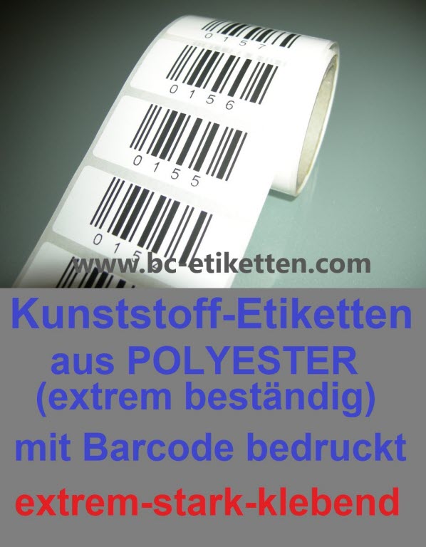 Barcodeetiketten 50x25mm mit extrem stark klebendem Reifenkleber