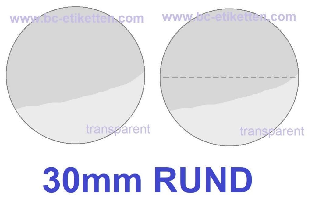 Verschlussetiketten transparent auf Rolle 20 mm permanent haftend 